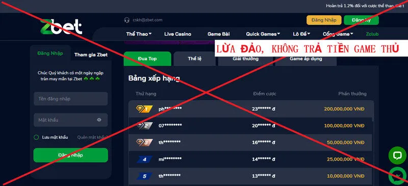 top 3 nhà cái lừa tiền Nhà cái Zbet không hoàn trả giao dịch rút tiền 